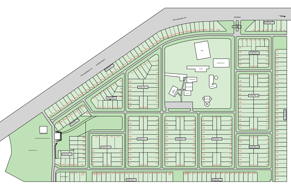 Plano del barrio Maschwitz Club